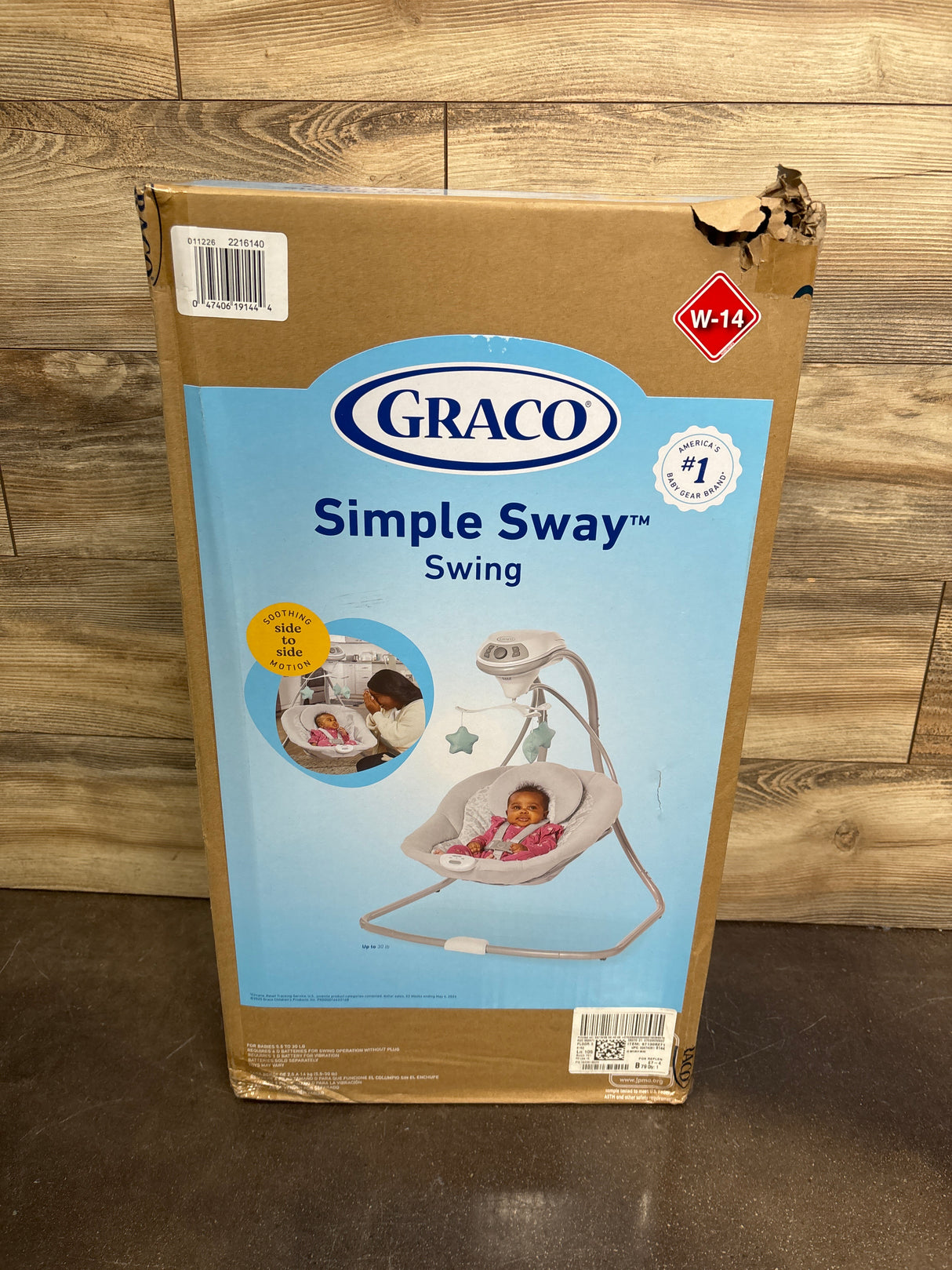 NEW Graco Simple Sway Baby Swing in Ivy