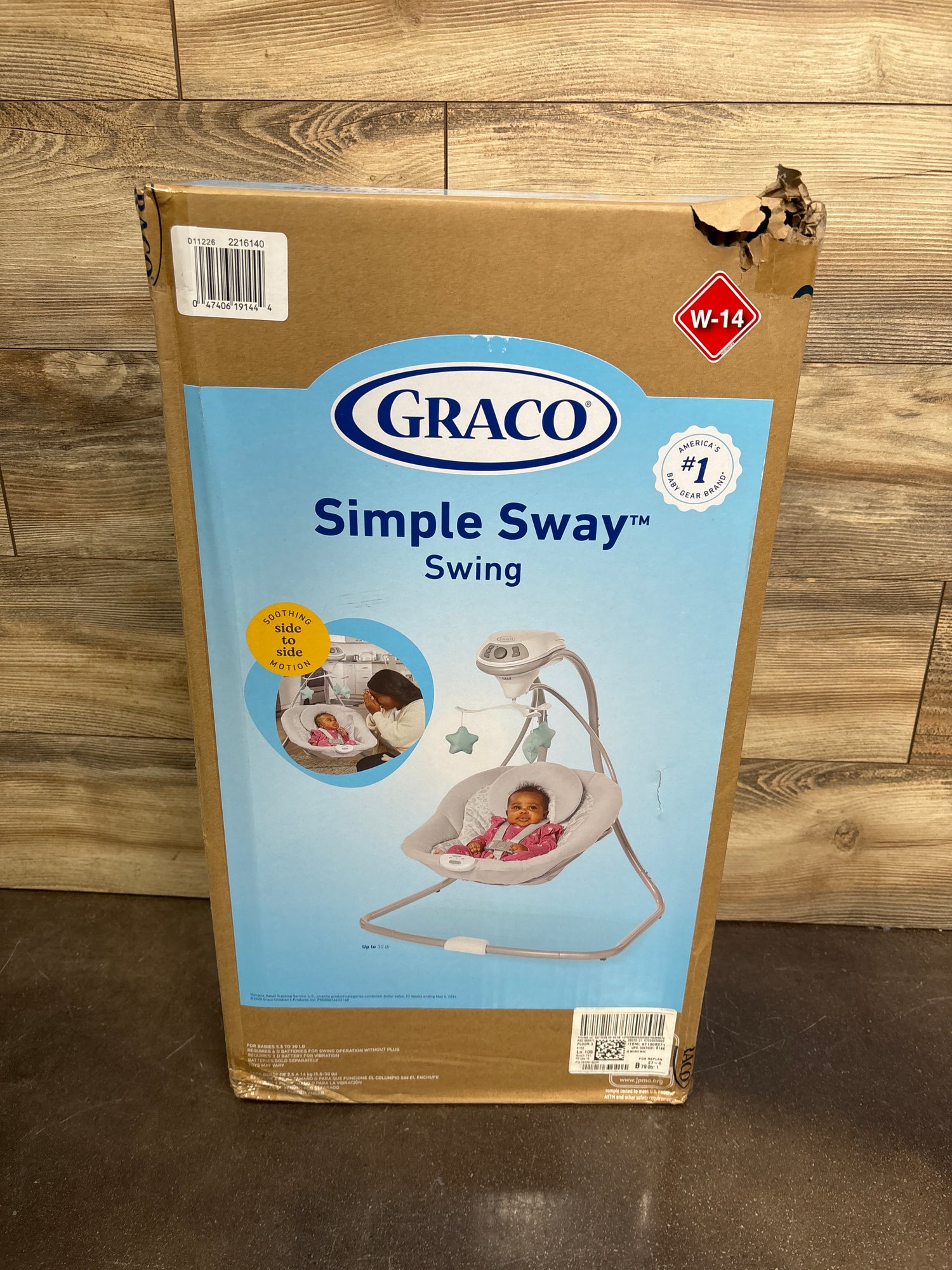 NEW Graco Simple Sway Baby Swing in Ivy