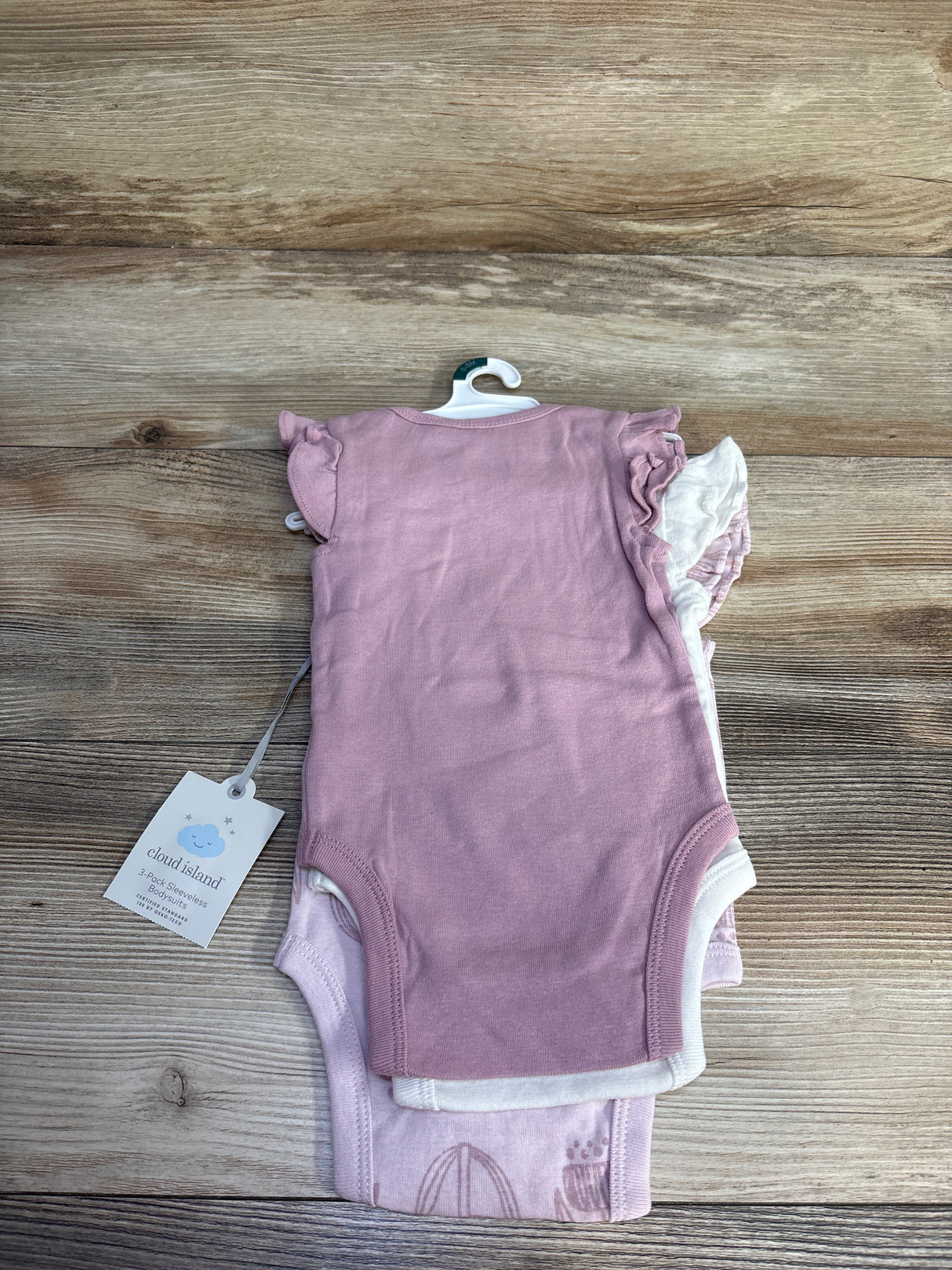 NEW Cloud Island 3pk Sleeveless Bodysuits Pink sz 0-3m