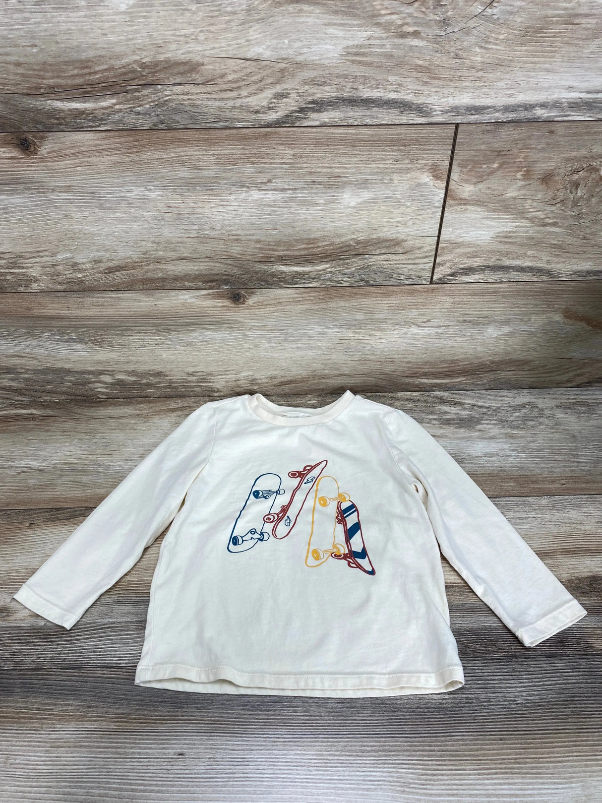 Art Class Skateboard Shirt Cream sz 4T