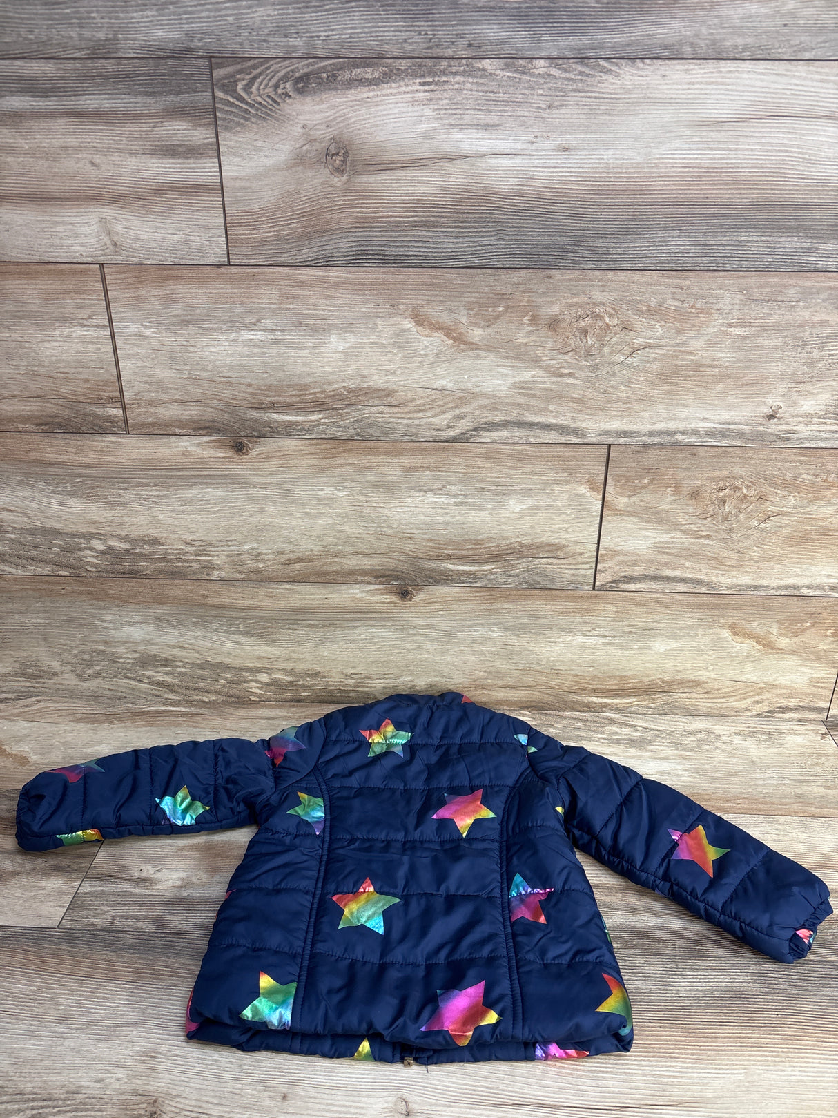 Kids Headquarters Star Print Puffer Jacket Navy sz 4T