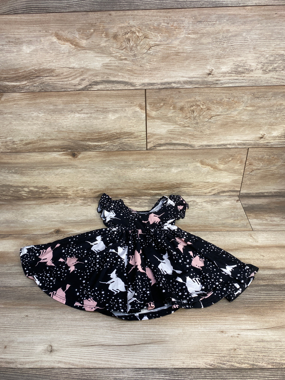 Dot Dot Smile Witch Print Twirl Dress Black sz 12-24m