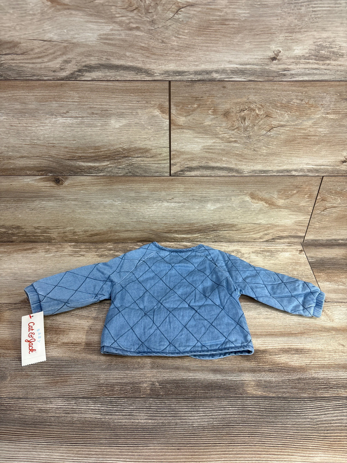 NEW Cat & Jack Chambray Quilted Jacket Blue sz 6-9m