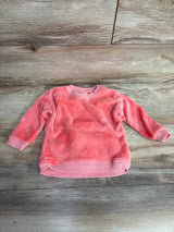 H&M Textured Plush Heart Sweatshirt Pink sz 9-12m