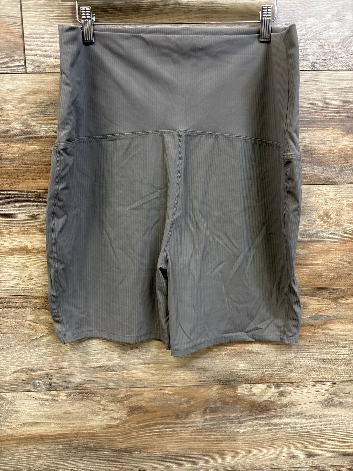 Motherhood Maternity Ribbed Biker Shorts Grey sz XL