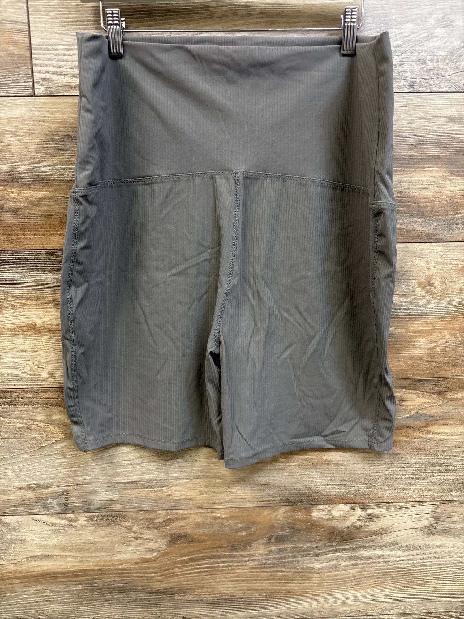 Motherhood Maternity Ribbed Biker Shorts Grey sz XL