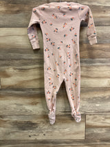 Hanna Andersson Floral Sleeper Pink sz 12-18m