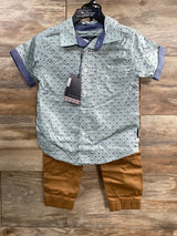 NEW Ben Sherman 2pc Mint Button-Up Shirt & Pants sz 2T