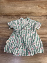Chuya Kimono Style Watermelon Shortie Romper White sz 9m