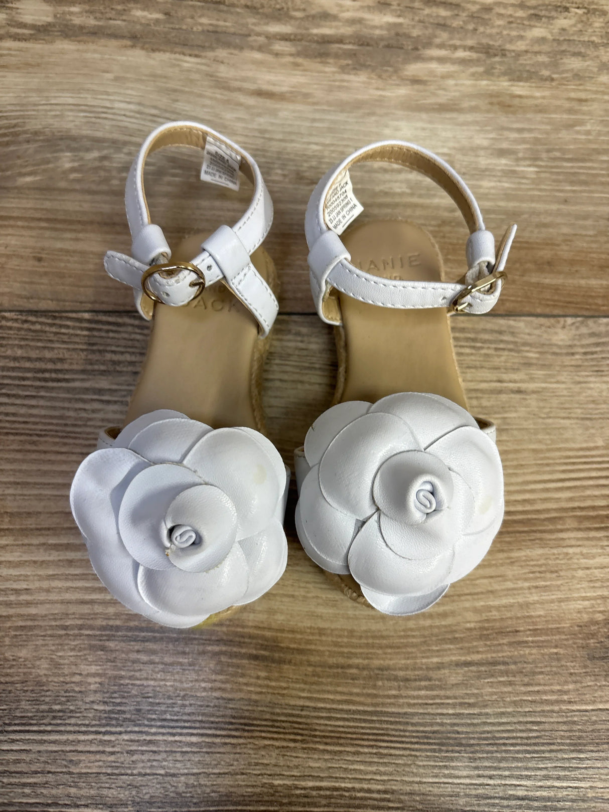 Janie & Jack Flower Espadrille Sandals White sz 5c - Me n Mommy To Be