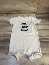 Cat & Jack 'Oh, Hey Boo!' Shortie Romper Ivory sz 12m