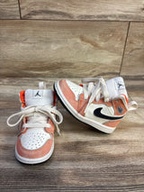 Air Jordan 1 Mid SE TD 'Orange Suede' Sneakers sz 6c