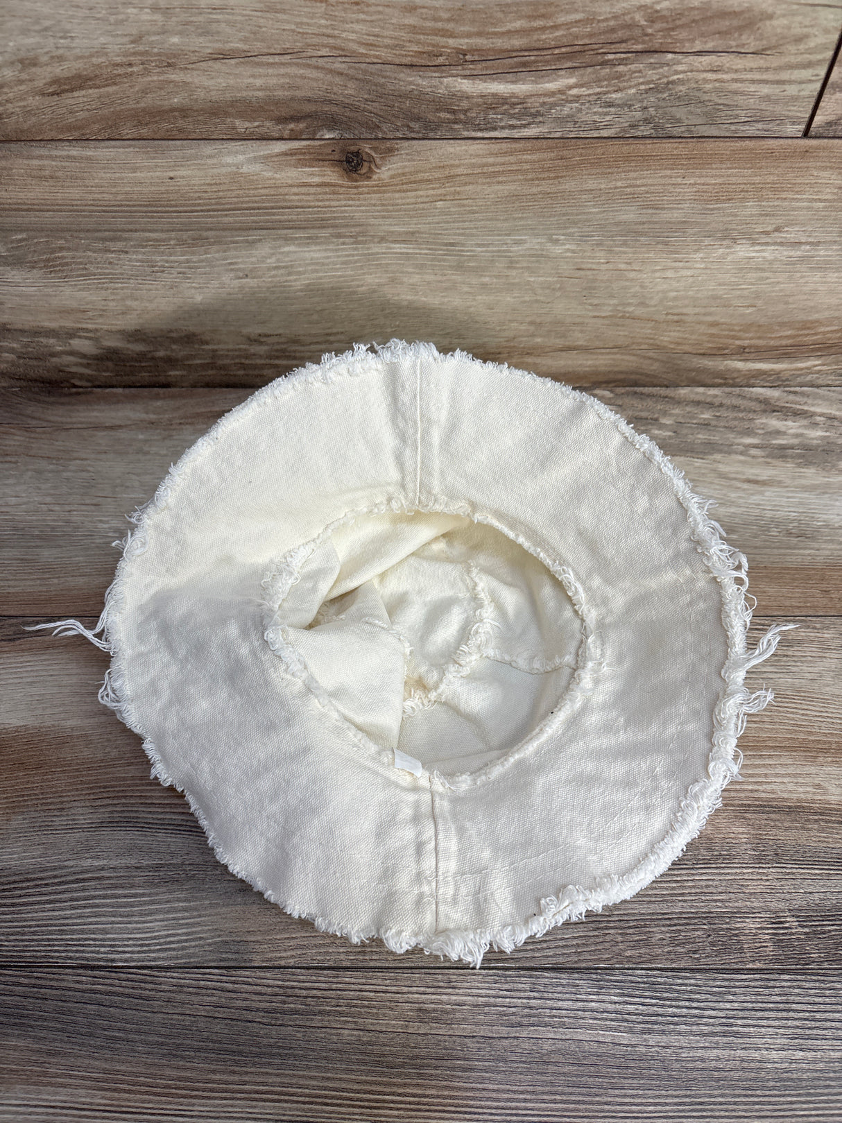 Raw Hem Bucket Hat Beige
