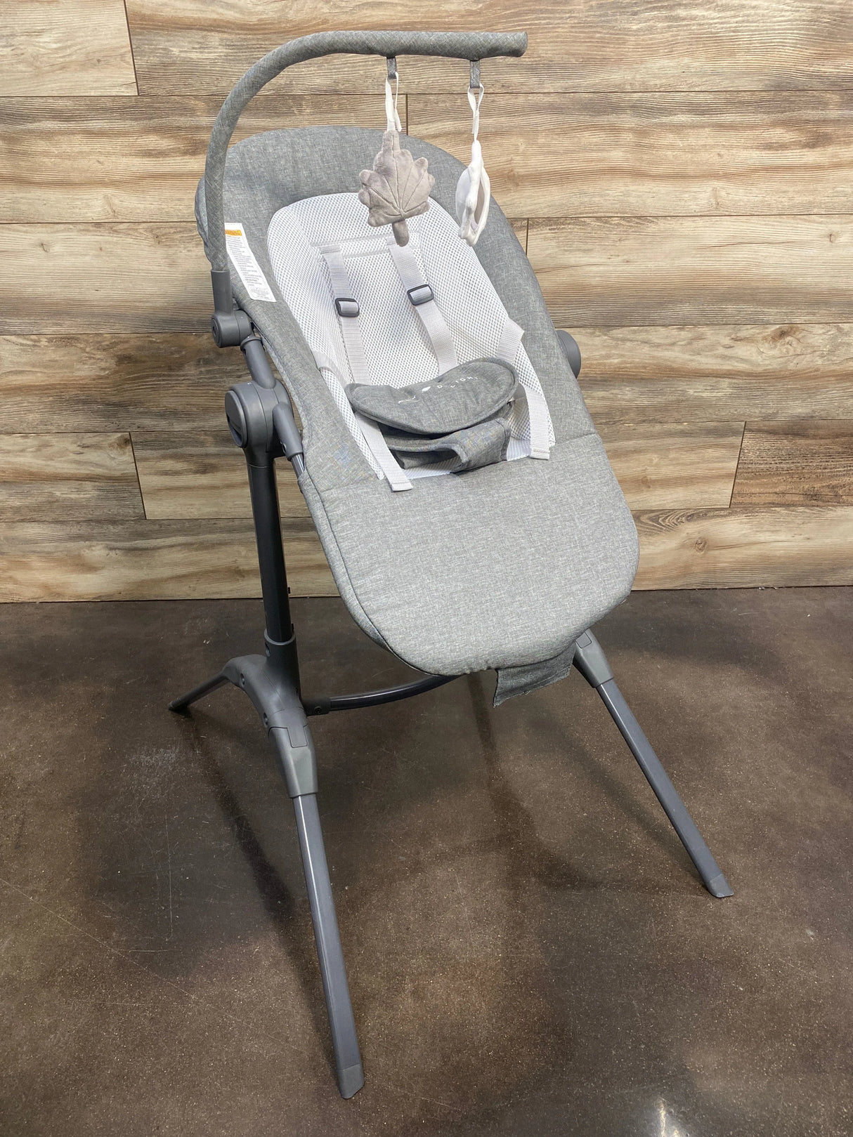 Baby Delight Bloom Soothing Adjustable Infant Seat in Charcoal Tweed