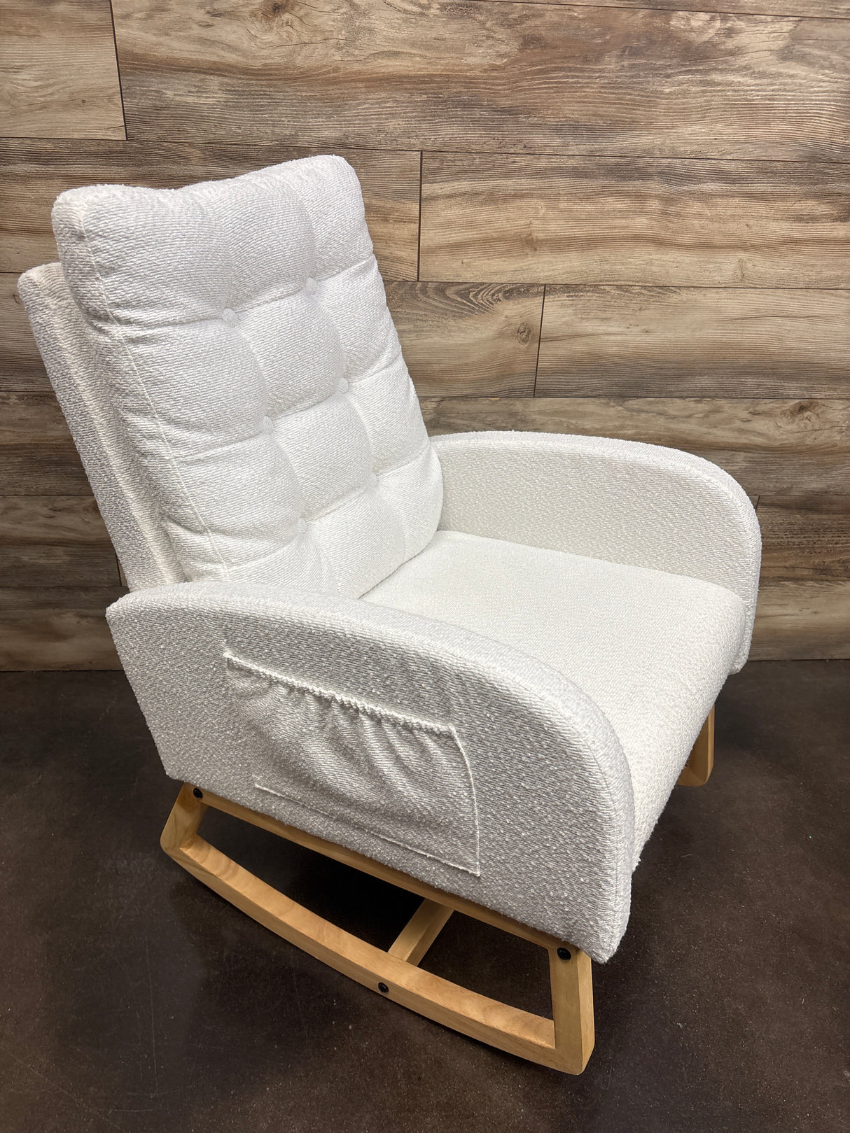 KUAIHAHA Rocking Chair Nursery Glider with Footrest White