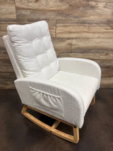 KUAIHAHA Rocking Chair Nursery Glider with Footrest White