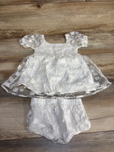 Tullabee Puff Sleeve Dress & Bloomers White sz 12-18m - Me n Mommy To Be