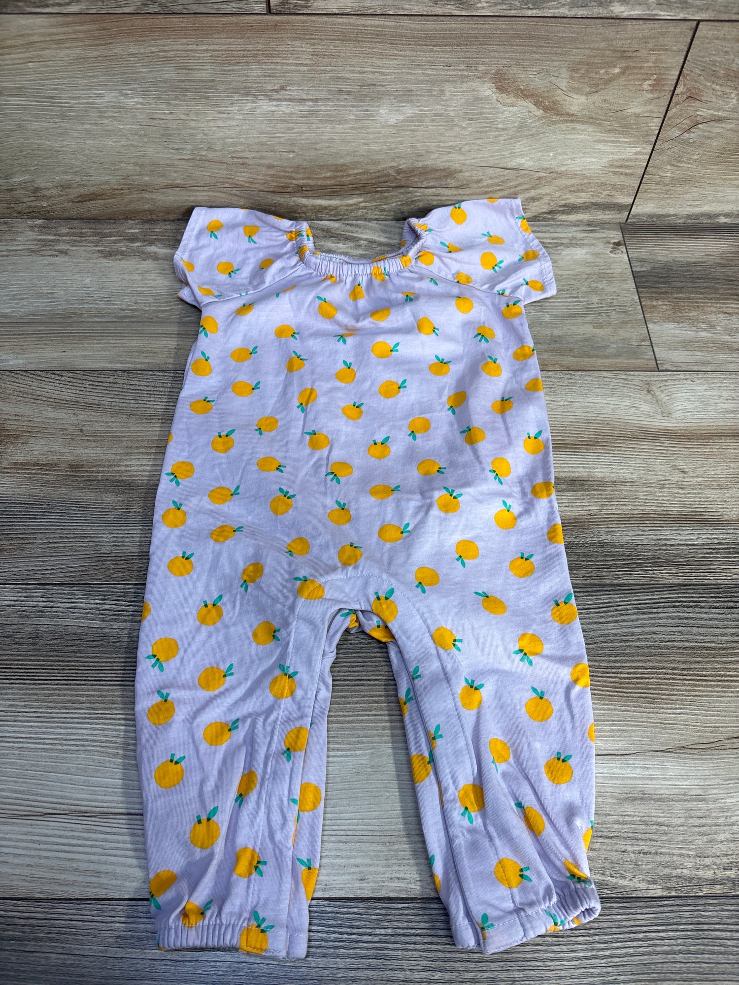 Hanna Andersson Orange Print Jumpsuit Purple sz 12-18m