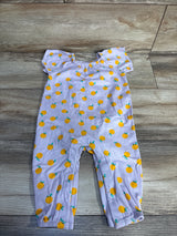 Hanna Andersson Orange Print Jumpsuit Purple sz 12-18m