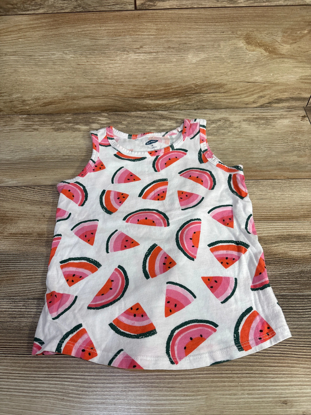 Old Navy Watermelon Print Tank Top White sz 5T