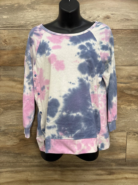 Time and Tru Maternity Tie-Dye Nursing Sweatshirt Pink sz Medium - Me n Mommy To Be