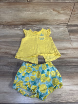 Just One You 2pc Pineapple Tank Top & Shorts Set Yellow sz 6m