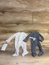 NEW Cloud Island 2pk So Very Soft Modal Blend Sleepers Greys sz Newborn