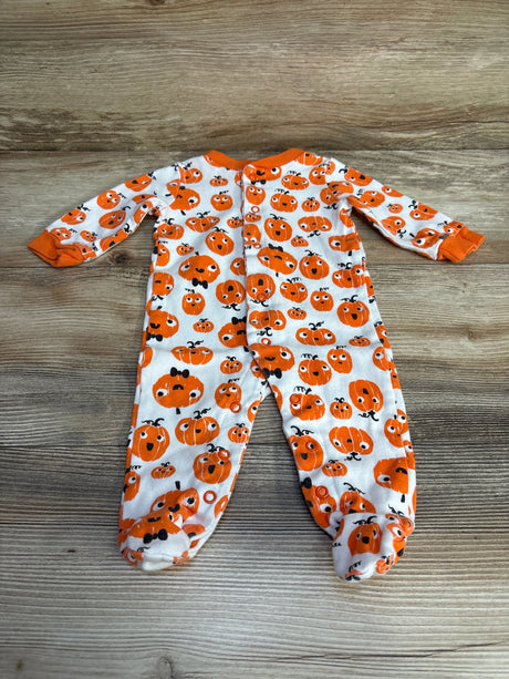 Baby Starters Pumpkin Print Sleeper White sz 3m - Me n Mommy To Be