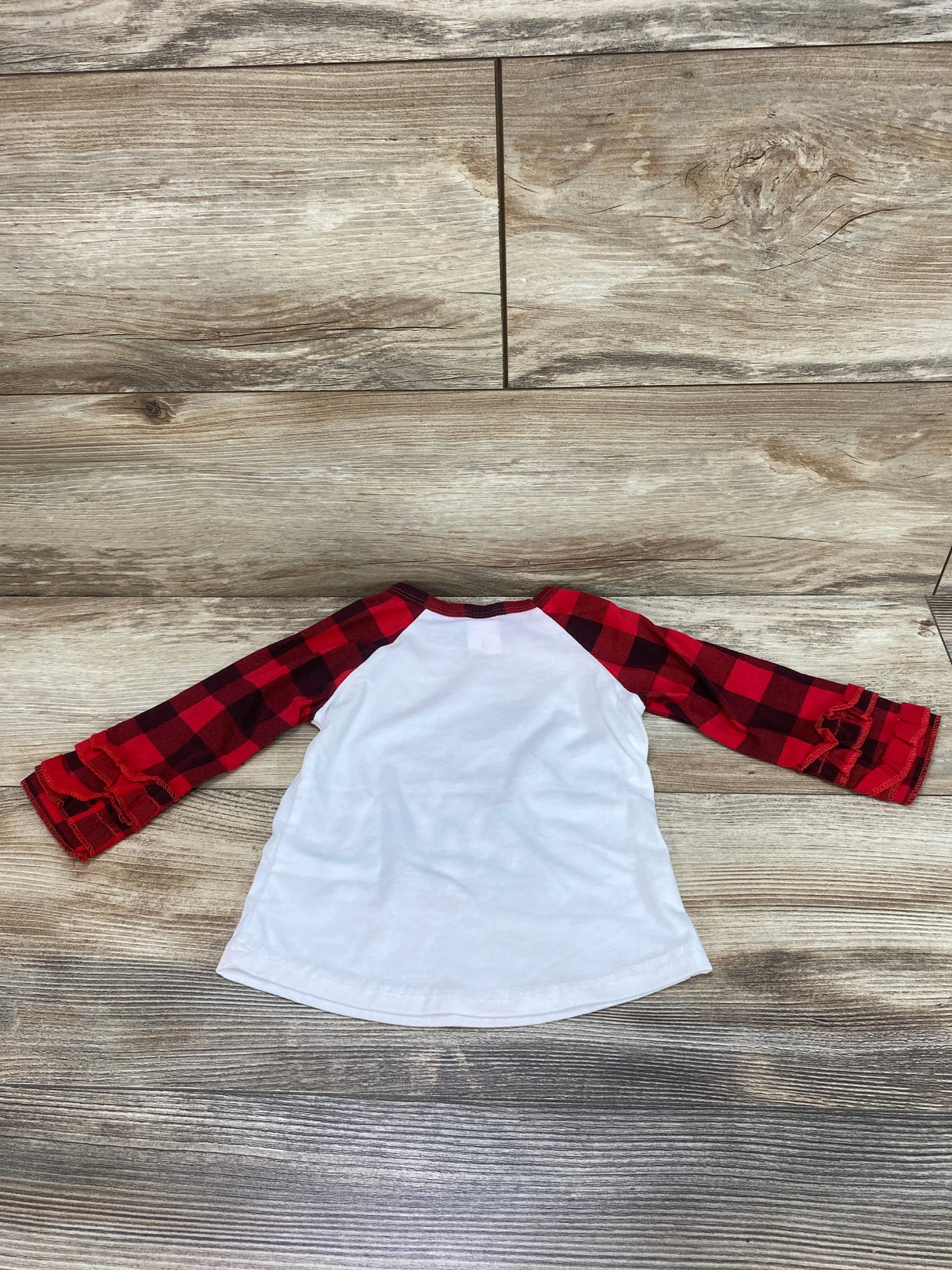 Santa Baby Buffalo Check Shirt Red/White sz 6m - Me n Mommy To Be