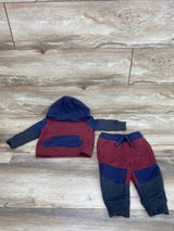 Cat & Jack Color Block Hoodie & Joggers Red sz 12m