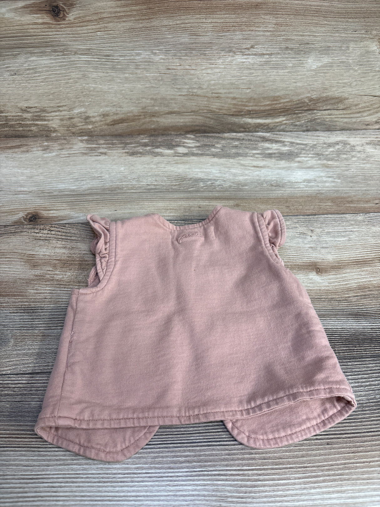 Pehr French Terry Ruffle Vest in Soft Peony sz 0-6m
