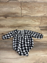 Cat & Jack Buffalo Check Bubble Romper Black sz 12m