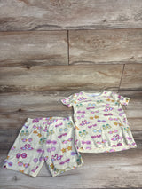Janie & Jack 2pc Good Night Short Pajama Set in Sunglass Stars Yellow sz 4T