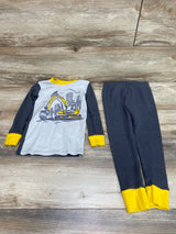 Kirkland 2pc Construction Pajama Set Grey sz 4T