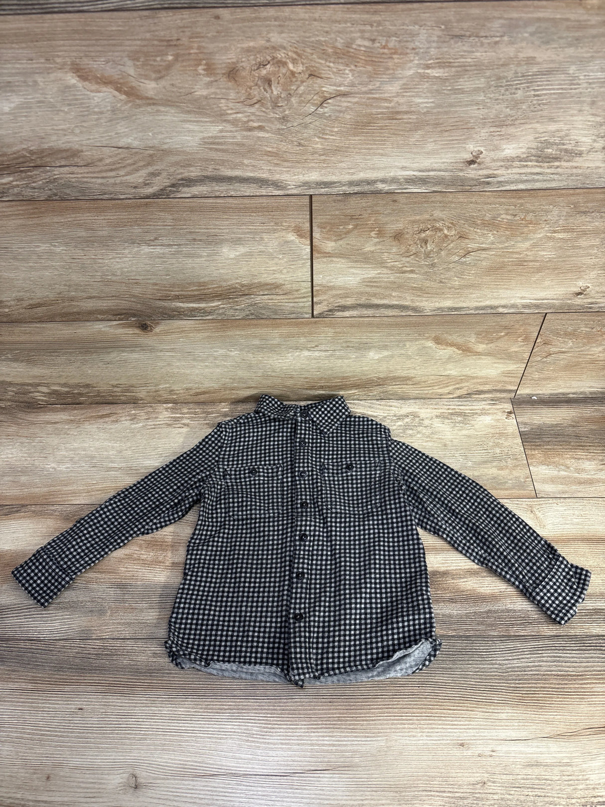 Ralph Lauren Gingham Brushed Cotton Flannel Workshirt Black sz 4T