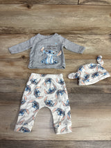 Disney Baby 2pc Stitch Welcome Little One Kimono Set Grey sz Newborn