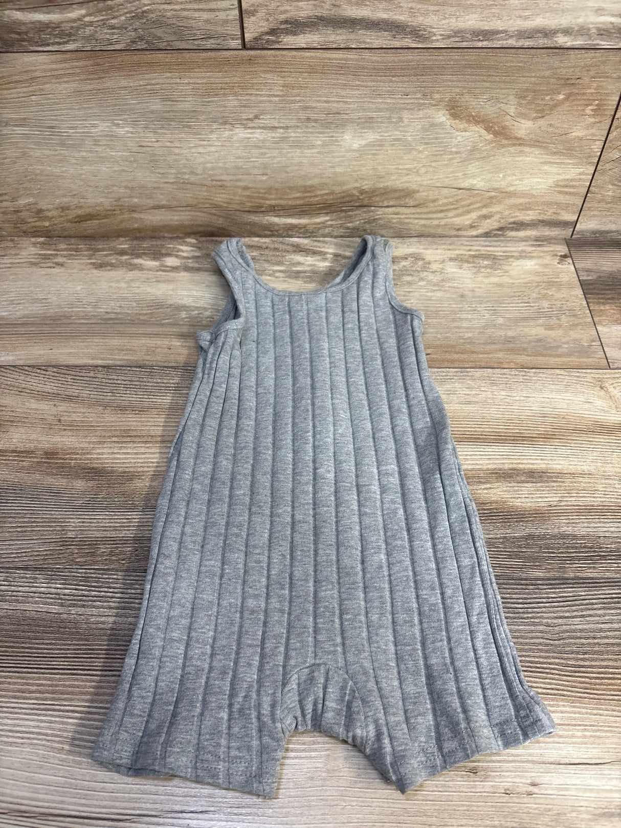 NEW Shein Ribbed Shortie Romper Grey sz 18-24m