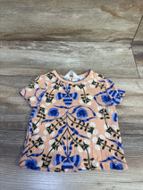 H&M x Georgia Beaumont Pointelle Floral Shirt Peach sz 2T
