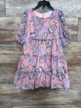 NEW Ava & Yelly Kids' Paisley Tiered Dress In Blush sz 5T