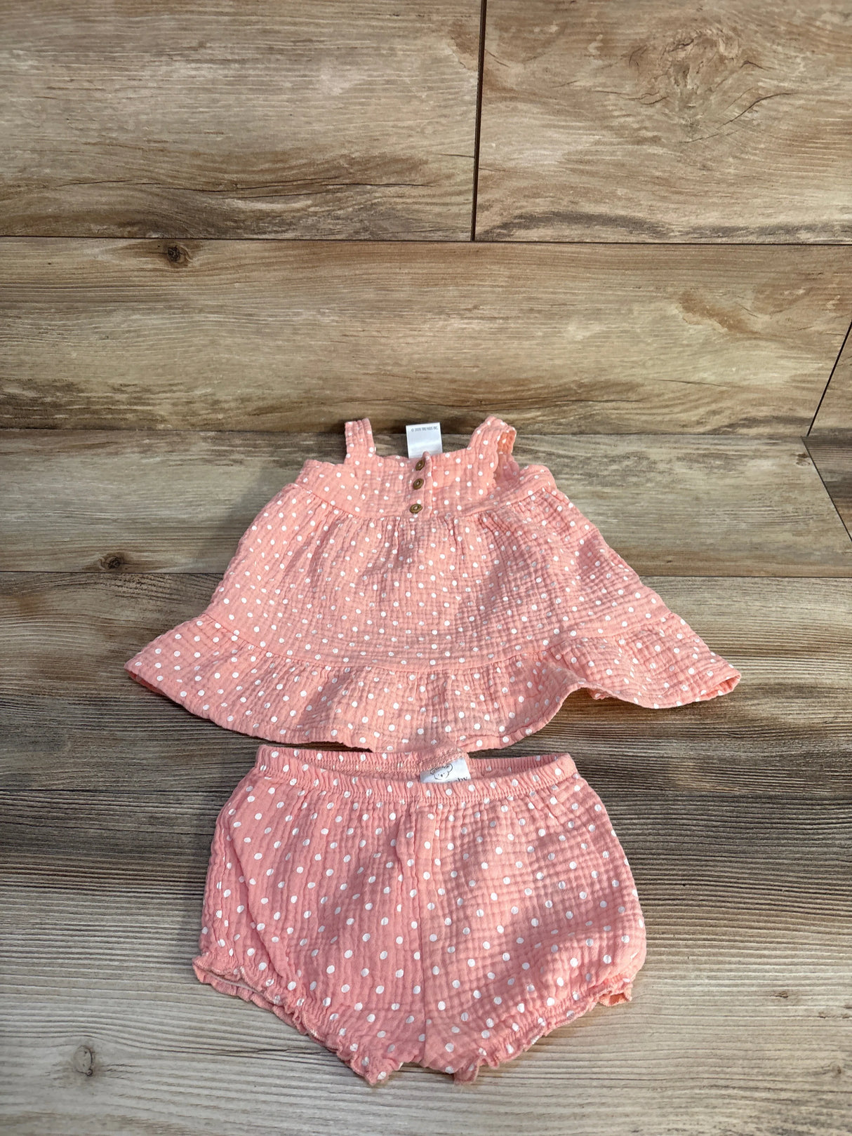 Koala Baby 2pc Polka Dot Gauze Dress & Bloomers Set Pink sz 6m