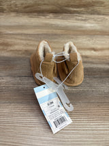 NEW Cat & Jack Faux-Fur Suede Booties Tan sz 1/2c (0-3m)