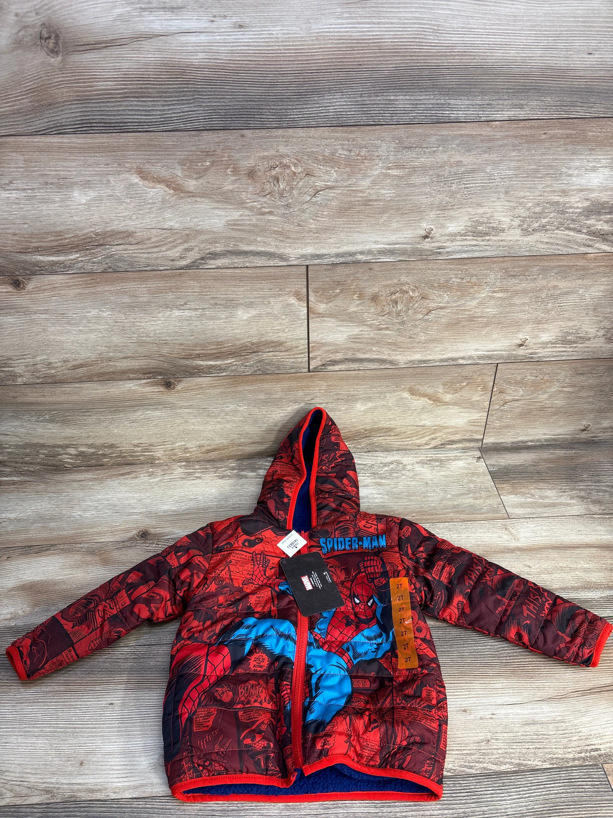 NEW Marvel Spider-Man Reversible Jacket Red sz 2T