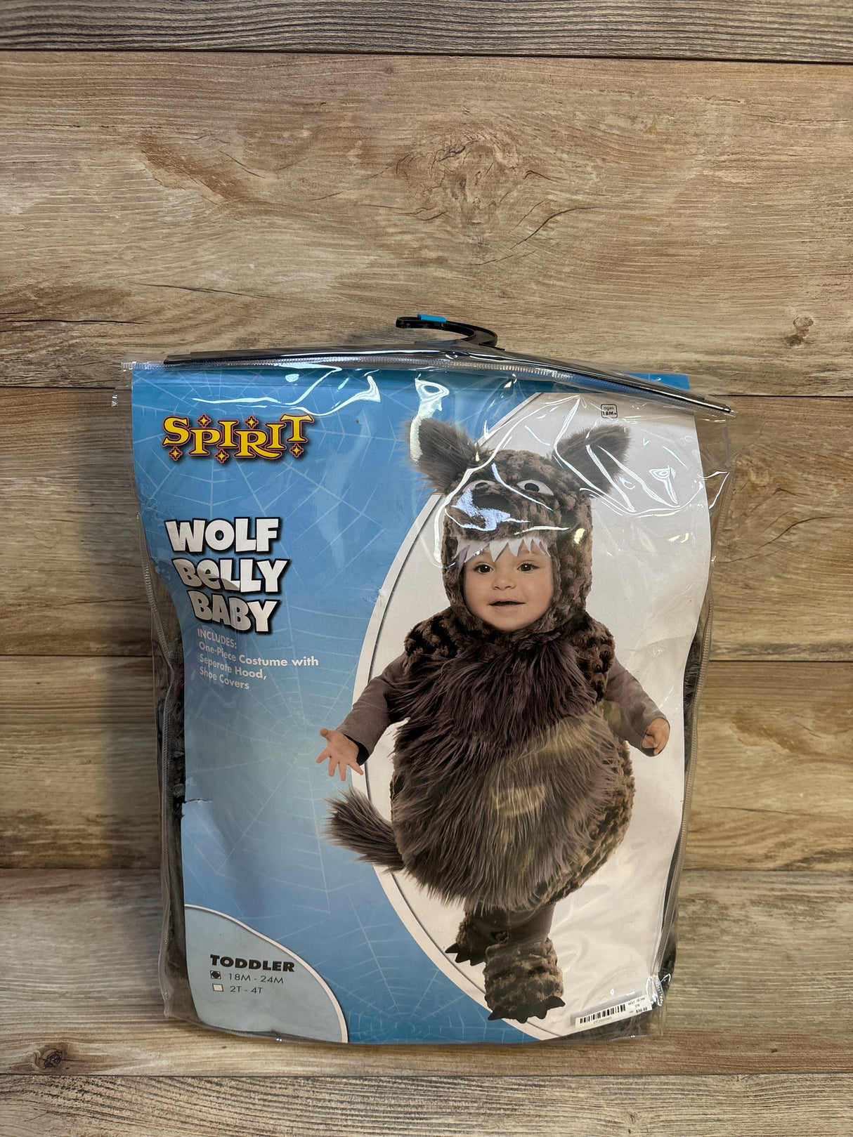 Spirit Belly Babies Wolf Costume Grey sz 18m-24m