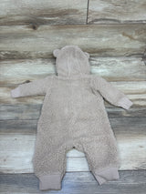 Carter's Sherpa Hooded Coverall Tan sz 3m
