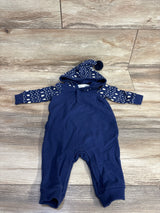 Cat & Jack Hooded Coverall Navy sz 0-3m