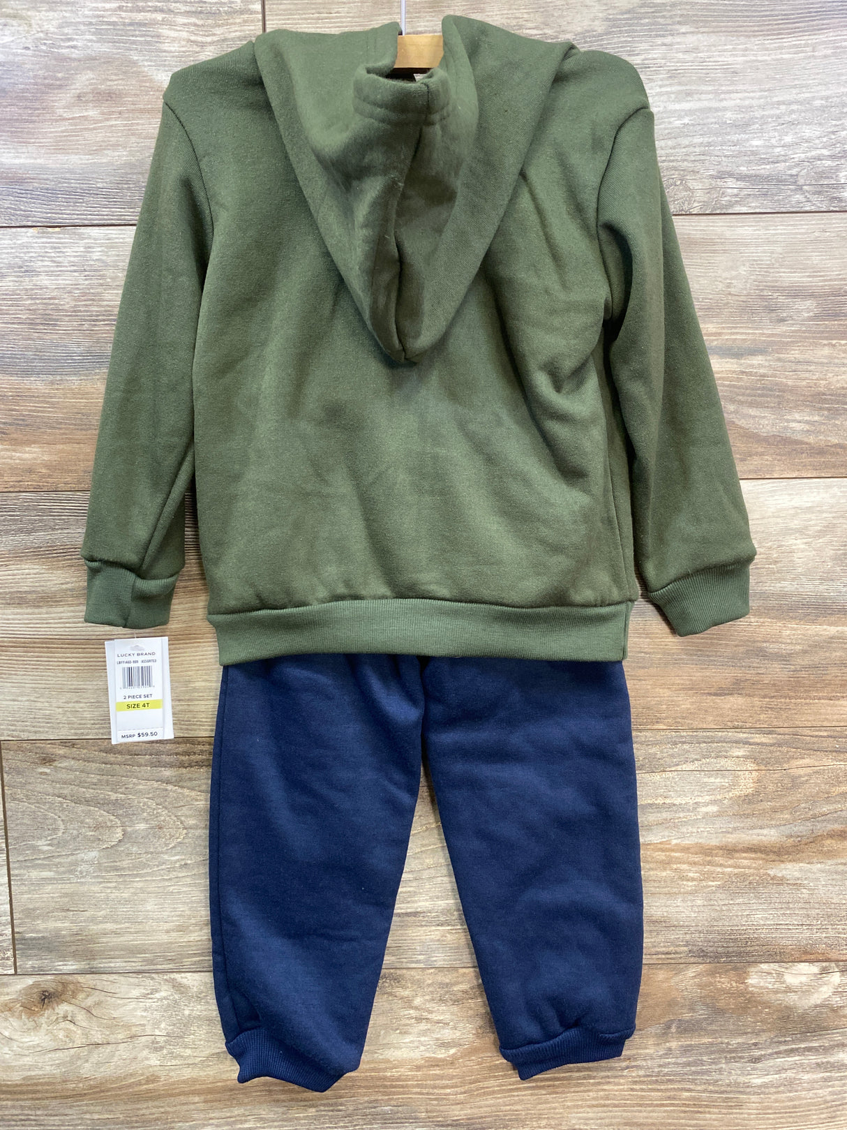 NEW Lucky Brand 2pc Sweatshirt & Joggers Set Green sz 4T