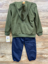NEW Lucky Brand 2pc Sweatshirt & Joggers Set Green sz 4T