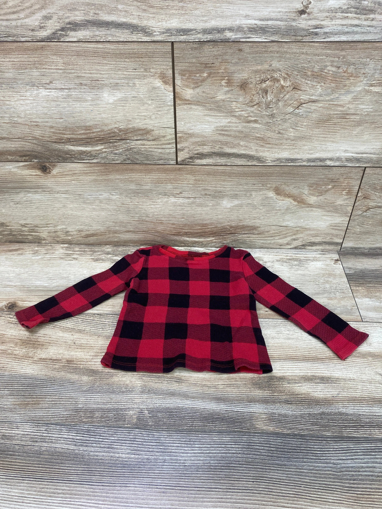 Old Navy Buffalo Check Thermal Shirt Red sz 18-24m