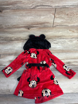 Disney Junior Minnie Mouse Plush Robe Red sz 2-3T