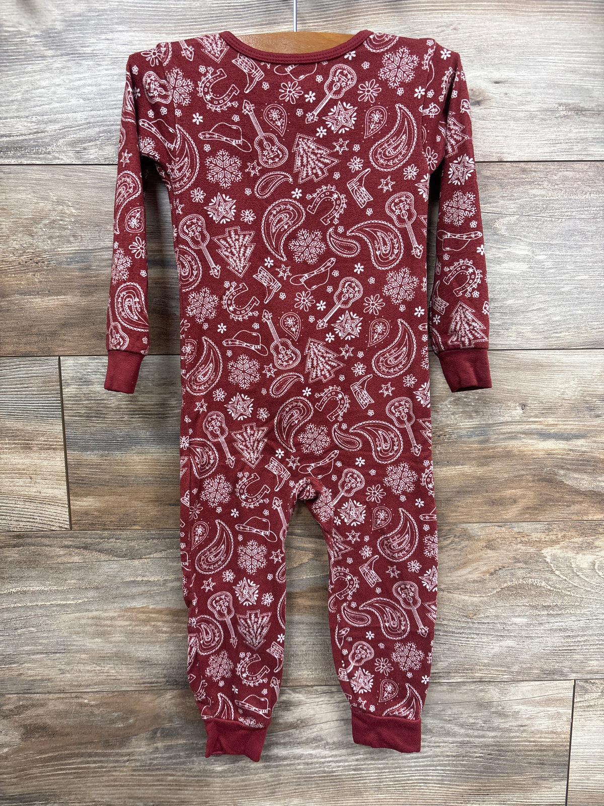 Modern Moments Western Christmas Sleeper Red sz 3T